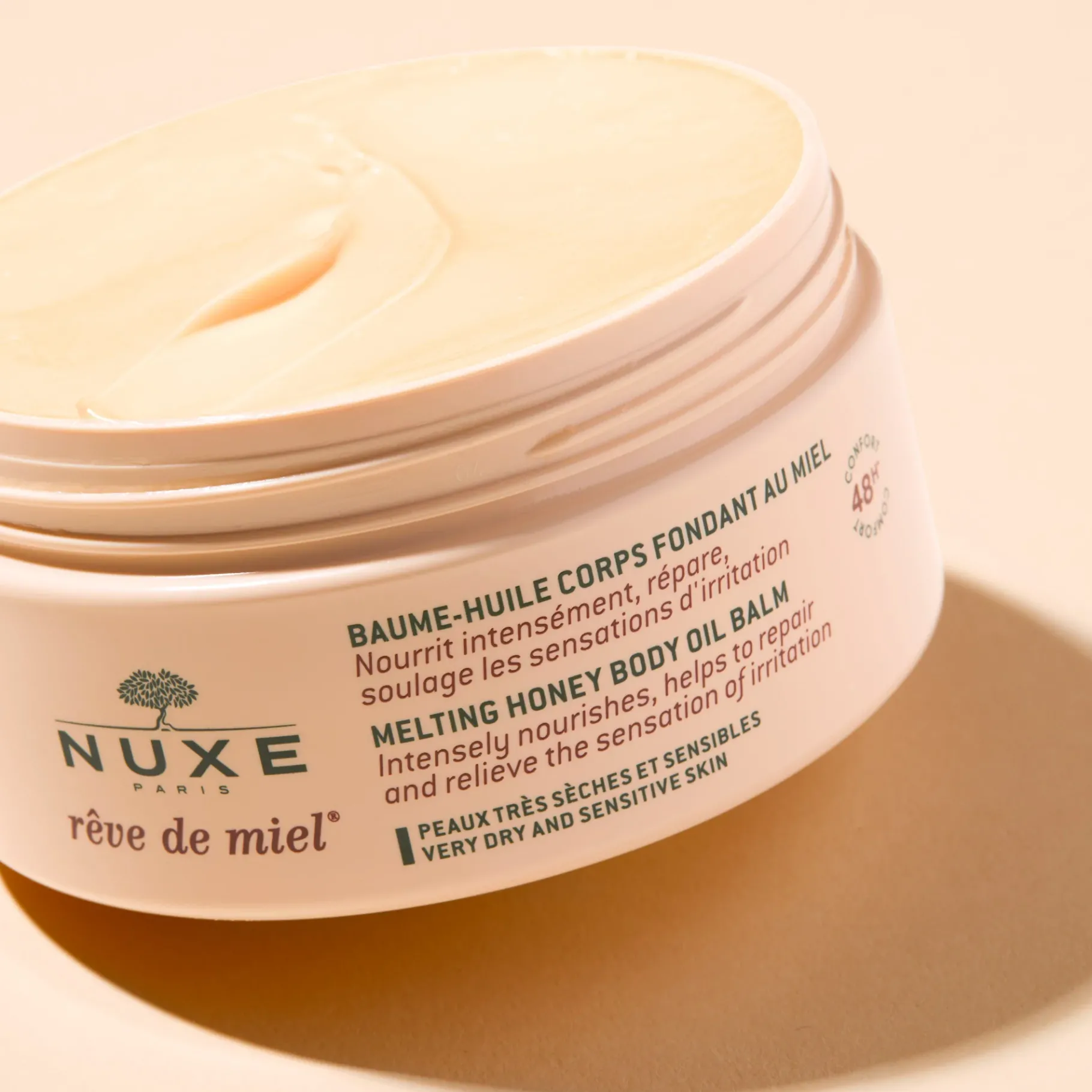 Huiles 100% Végétales|Confort & Nutrition|NUXE Baume-Huile Corps Fondant