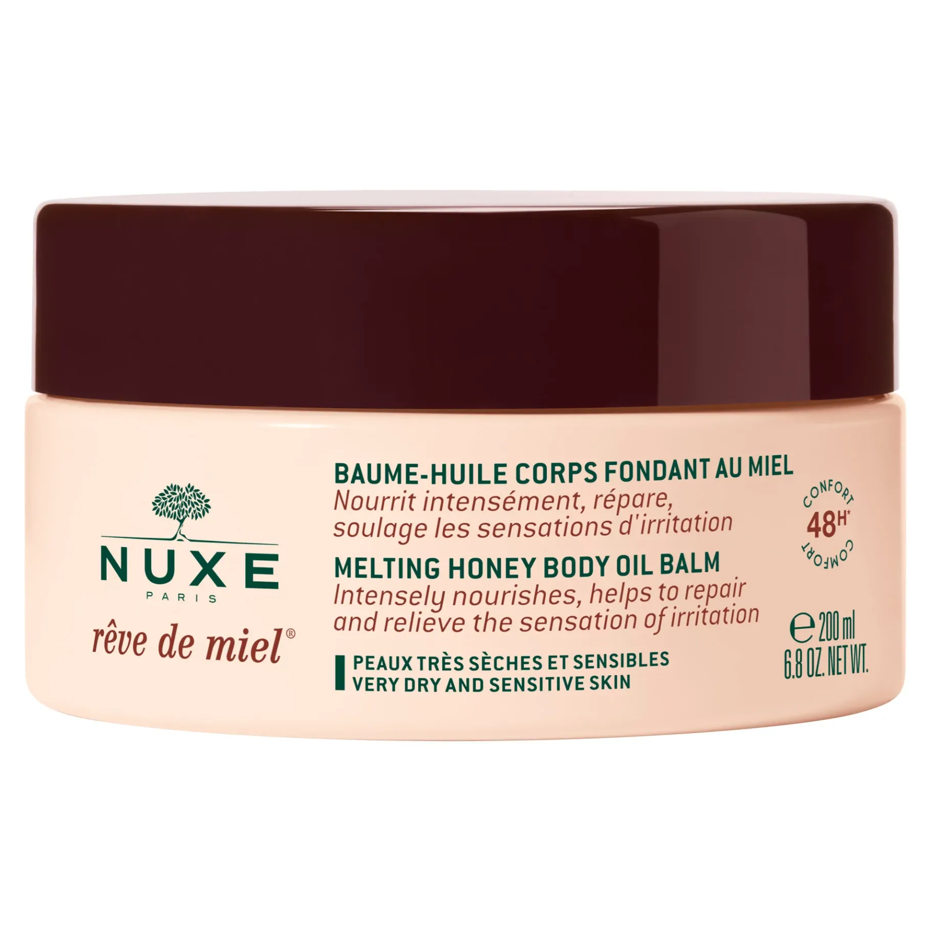 Huiles 100% Végétales|Confort & Nutrition|NUXE Baume-Huile Corps Fondant