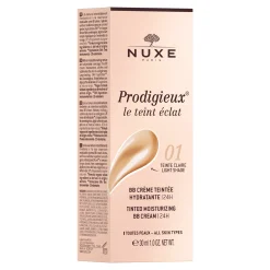 Huiles 100% Végétales|Teint Unifié & Pores Resserreés|NUXE BB Crème Teintée Hydratante - Teinte Claire
