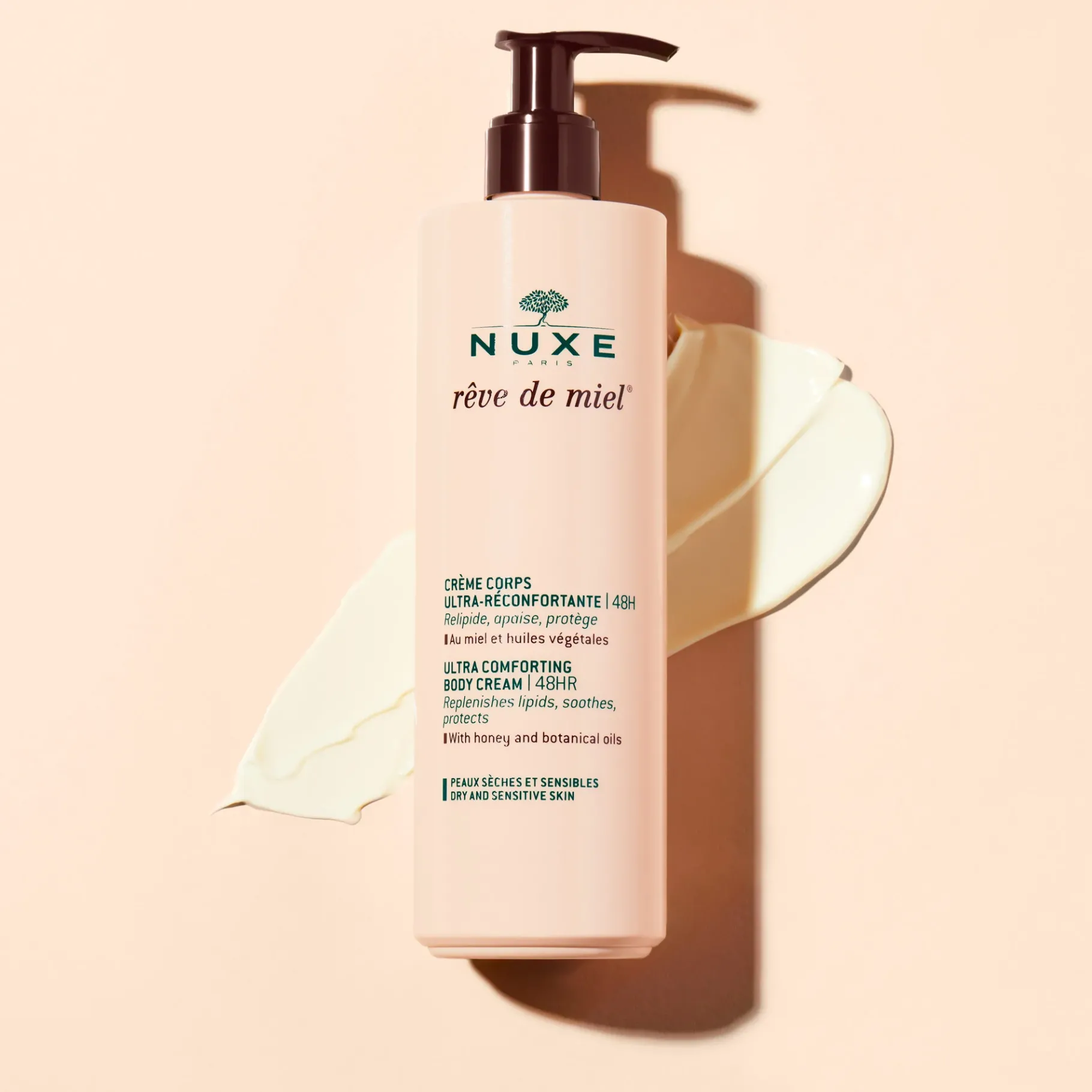 Huiles 100% Végétales|Confort & Nutrition|NUXE Crème Corps Ultra-Réconfortante 48H
