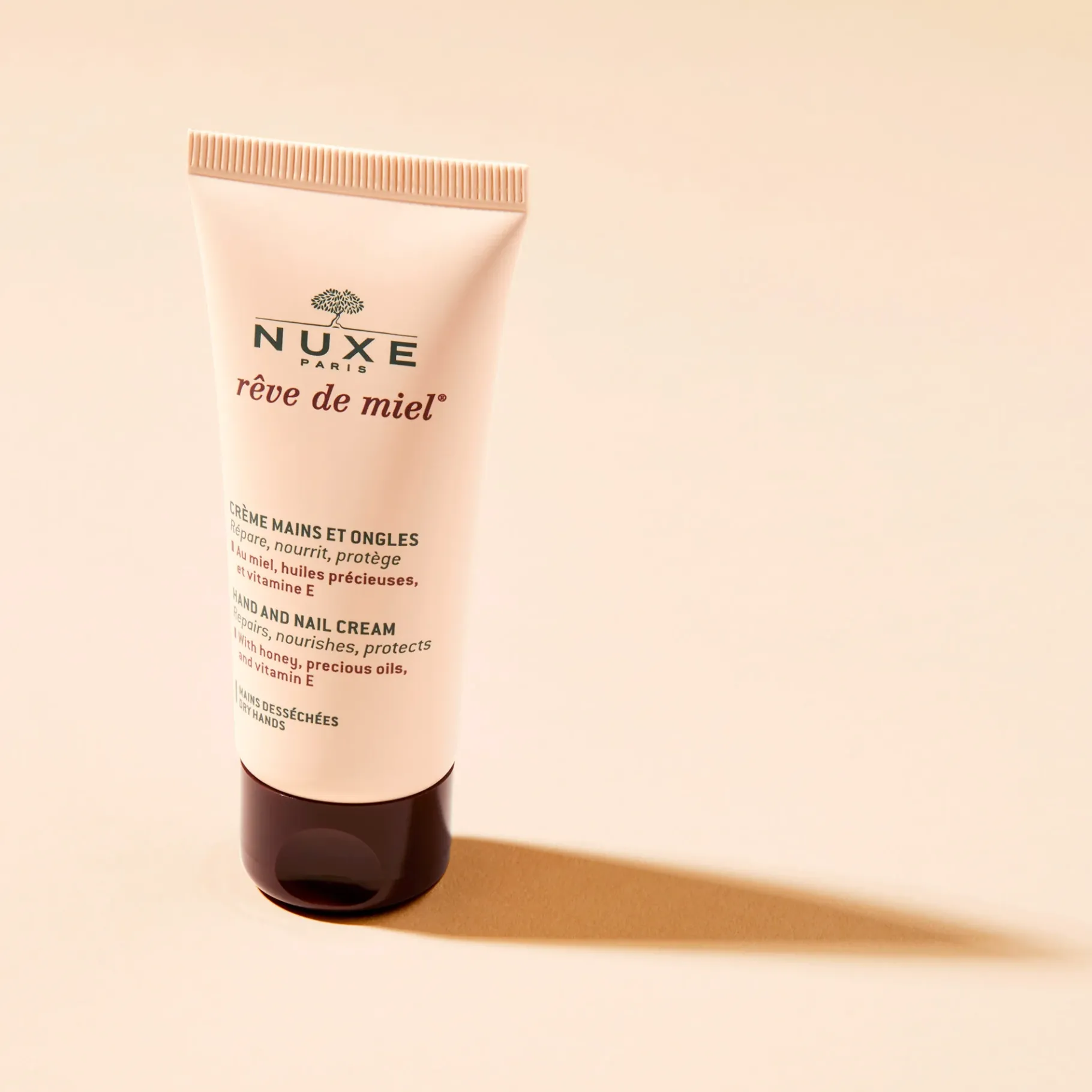 Huiles 100% Végétales|Hydratation|NUXE Duo Crèmes Mains et Ongles, Rêve de miel