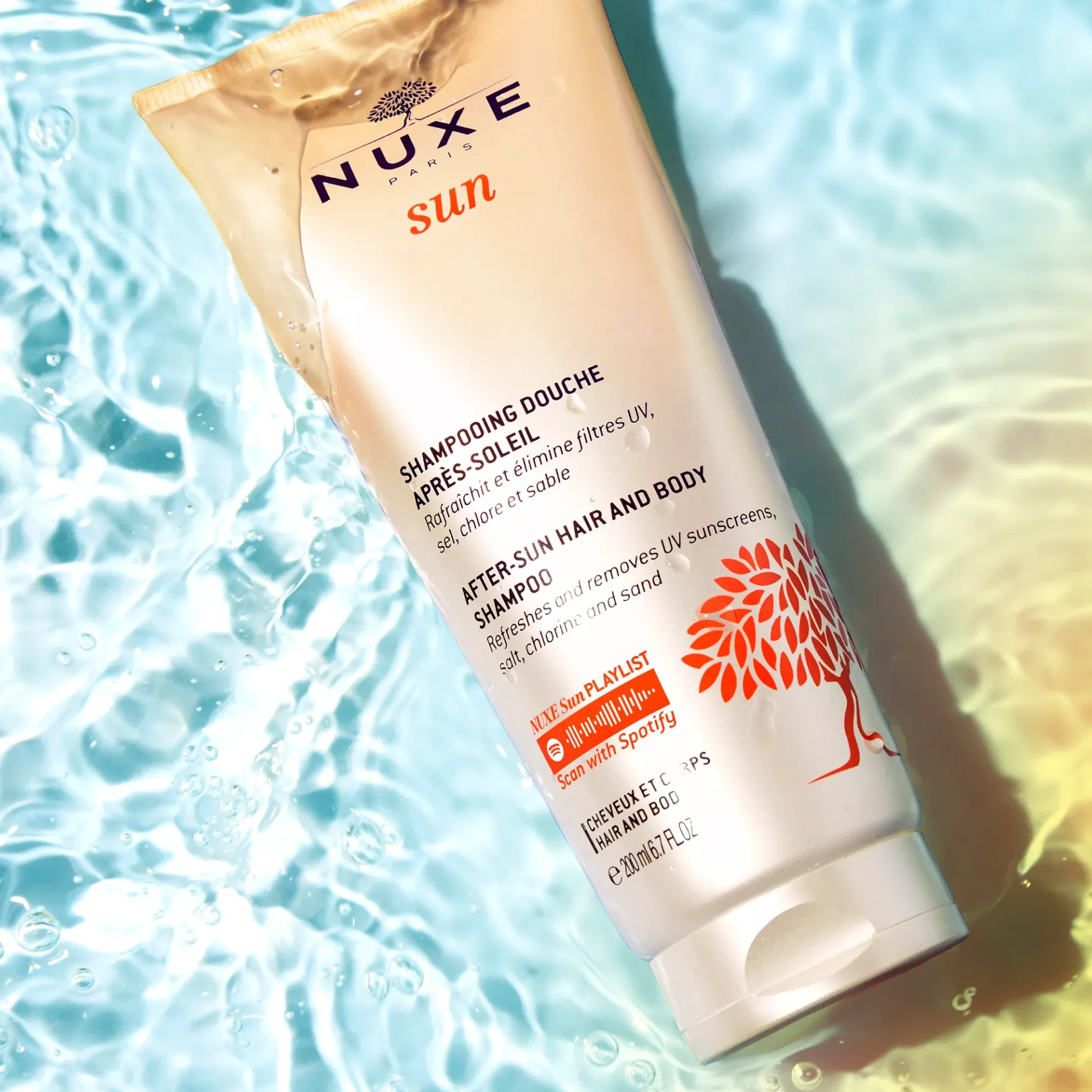 Protection Solaire|Protection Solaire|NUXE Duo Spray Solaire Délicieux Haute Protection SPF50 visage et corps et Shampooing Douche après-soleil 100ml offert