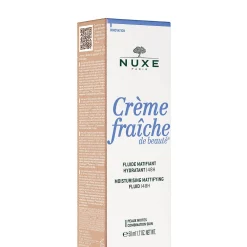 Teint Unifié & Pores Resserreés|Anti-imperfections & Brillance|NUXE Fluide Matifiant Hydratant l 48h, Crème fraîche de beauté®