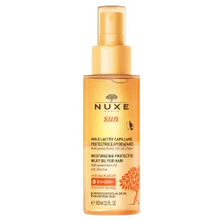 Huiles 100% Végétales|Protection Solaire Cheveux|NUXE Huile Lactée Capillaire Protectrice Hydratante