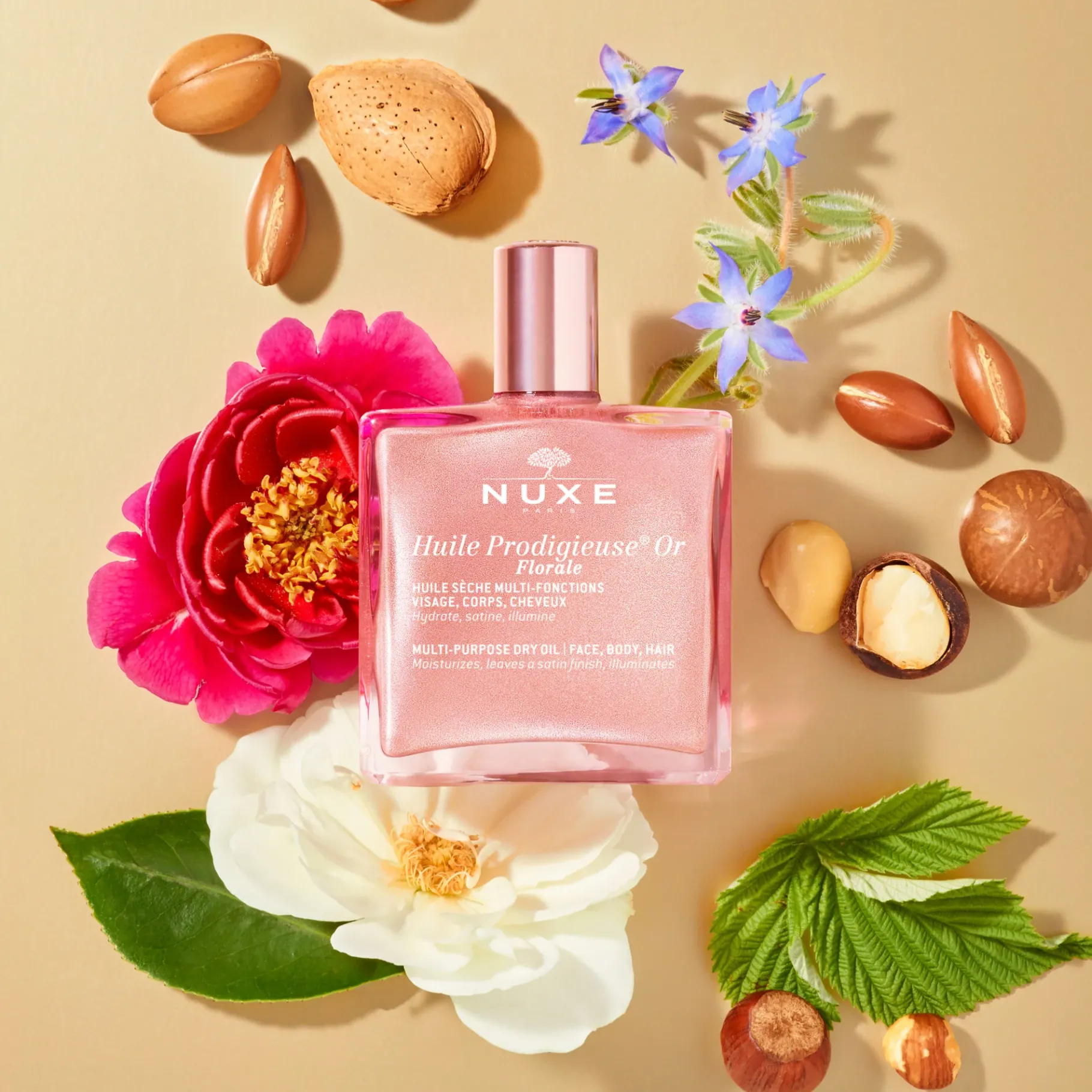 Huiles 100% Végétales|Fermeté & Sublimateur Corps|NUXE Huile Prodigieuse® Or Florale 50ml
