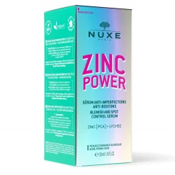 Zinc [pca]|Teint Unifié & Pores Resserreés|NUXE Sérum anti-imperfections anti-boutons